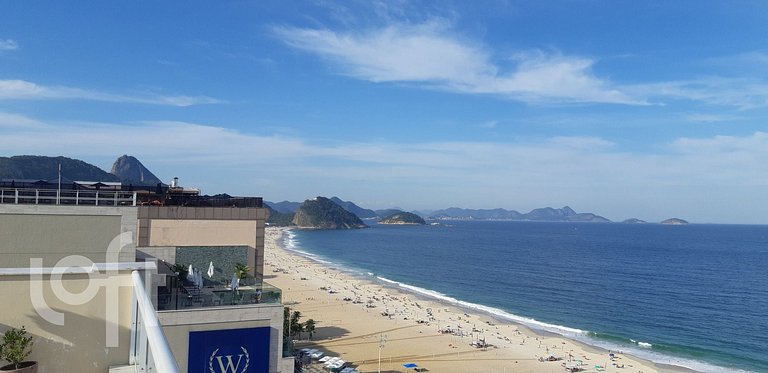 Flat Praia de Copacabana - 2 quartos garagem terraço panorâm