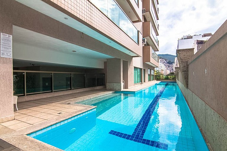 Flat Praia de Copacabana e Ipanema - Piscina Sauna Academia